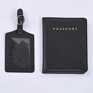 Personalised Passport Cover & Luggage Tag Set for Couples