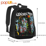 Alien Sex Fiend Backpack Large Capacity Vintage Softback 3D Printing