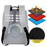 Male Backpack Encanto Waterproof Laptop Bag Multifunctional Travel Backpack