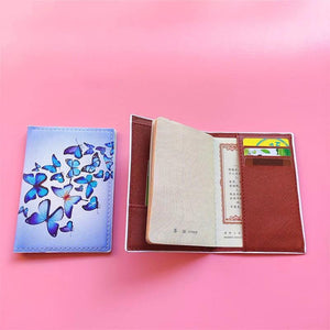 Butterfly Passport Holder Travel Wallet Protective Cover