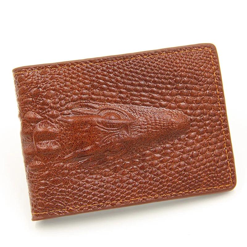 Crocodile Pattern Driver Holder PU Leather Car Document Wallet