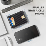 Dienqi Carbon Fiber RFID Men's Small Short Wallet