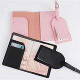 4pcs Crown Couple Passport Cover Luggage Tag PU Leather Travel Case Holder