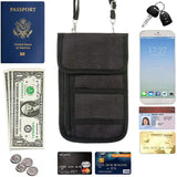 Nylon Passport Pouch Travel Wallet RFID Blocking