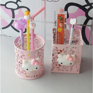 Rose Embroidery Pen Holder Desktop Decoration