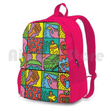 Rainbow Dancers Pop Art Vintage Backpack