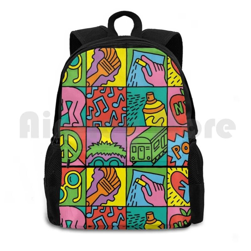 Rainbow Dancers Pop Art Vintage Backpack