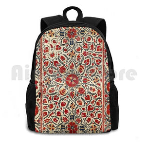 Vintage Bokhara Suzani Embroidery Print Outdoor Backpack