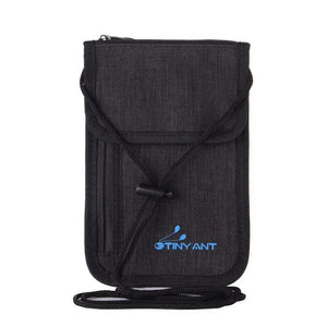 Nylon Anti-Thief Neck Stash Travel Wallet RFID Blocking