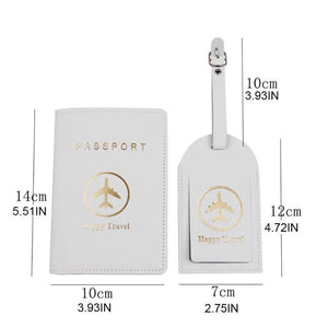 CPDD Travel Passport Cover with Luggage Tags Holder Case