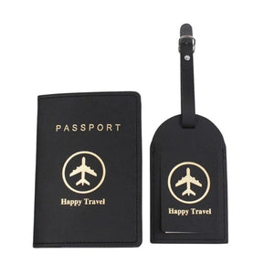 CPDD Travel Passport Cover with Luggage Tags Holder Case