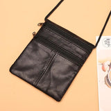 Leather Multi-Function ID Bag Sling Passport Holder Waterproof Phone Bag