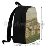 Outdoor Hiking Backpack Riding Climbing Sports Bag Folk Town Village Building Ho
