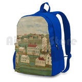 Outdoor Hiking Backpack Riding Climbing Sports Bag Folk Town Village Building Ho