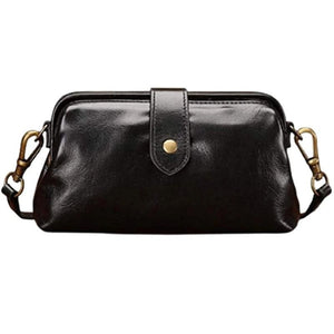 Casual Leather Shoulder Bags Retro Doctor Bag Clutch Crossbody Bag