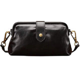 Casual Leather Shoulder Bags Retro Doctor Bag Clutch Crossbody Bag