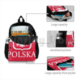 Patriotic Polish Polska Flag Outdoor Hiking Backpack