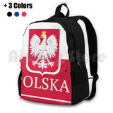 Patriotic Polish Polska Flag Outdoor Hiking Backpack