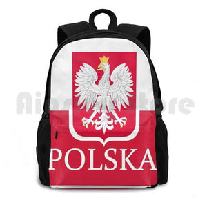 Patriotic Polish Polska Flag Outdoor Hiking Backpack