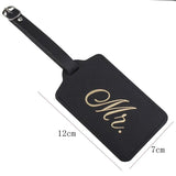 Solid MR MRS Passport Cover Set - Couple Wedding Travel Holder