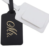 Solid MR MRS Passport Cover Set - Couple Wedding Travel Holder