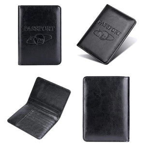 Vintage Crazy Horse Leather RFID Blocking Passport Holder