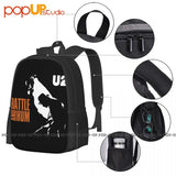 U2 Rattle And Hum Rock Band Backpack Large Capacity School Style Sports Bag