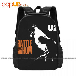 U2 Rattle And Hum Rock Band Backpack Large Capacity School Style Sports Bag