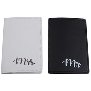 4Pcs Mr Mrs Luggage Tags Passport Covers for Couples Travel