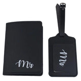 4Pcs Mr Mrs Luggage Tags Passport Covers for Couples Travel
