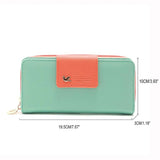 Water Proof Wallet Long Handbag Zip Clutch for Women