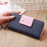 Water Proof Wallet Long Handbag Zip Clutch for Women
