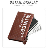 Men's Anti-Theft Brush Long Wallet Large-Capacity Multi-Card