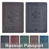 Vintage Crazy Horse Leather Passport Holders Travel Document Cover