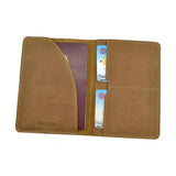 Vintage Crazy Horse Leather Passport Holders Travel Document Cover