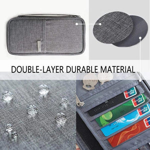 Family Travel Wallet Passport Holder Waterproof Document Case