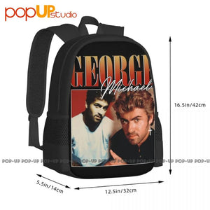 George Michael 90S Backpack Large Capacity Softback Gym Tote Bag