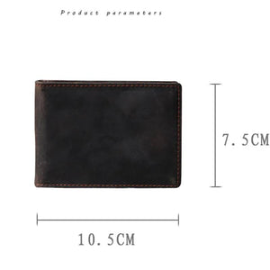 Retro Head Cowhide Driver's Pack Leather Multi-Card Pack