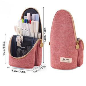 Standable Pencil Pouch Magnet Stand-Up Cosmetics Bags Stationery Case