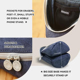 Standable Pencil Pouch Magnet Stand-Up Cosmetics Bags Stationery Case