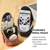 Standable Pencil Pouch Magnet Stand-Up Cosmetics Bags Stationery Case