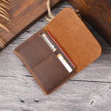 Vintage Leather Passport Cover for Men
