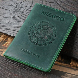 Arrival Mexico Crazy Horse Leather Passport Cover