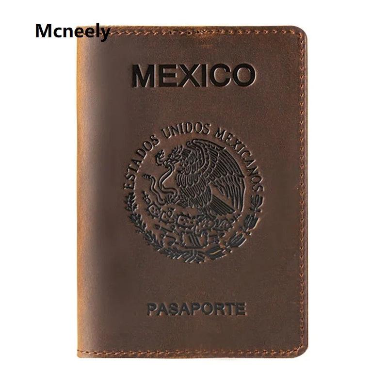 Arrival Mexico Crazy Horse Leather Passport Cover