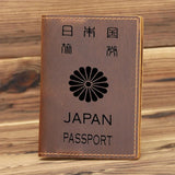 Genuine Leather Japan Passport Cover for Men