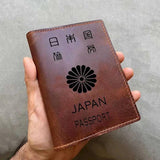 Genuine Leather Japan Passport Cover for Men