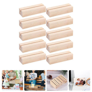 Wood Table Number Holders Stand Party Clip Wedding Decoration