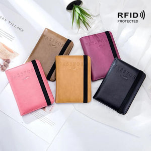 Men Passport Holder Leather RFID Multi-function Male ID Bag Passport Holder Wall