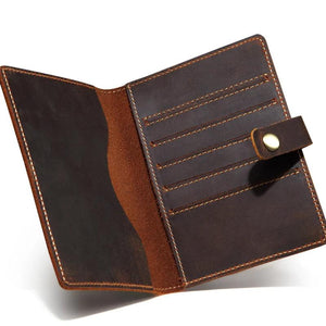 Leather Passport Cover Wallet Vintage Holder