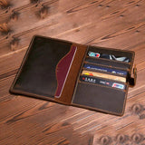 Leather Passport Cover Wallet Vintage Holder